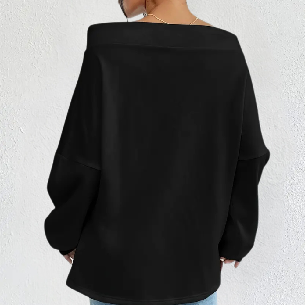 EDNA - Modieus Schouderloos Sweatshirt voor Dames